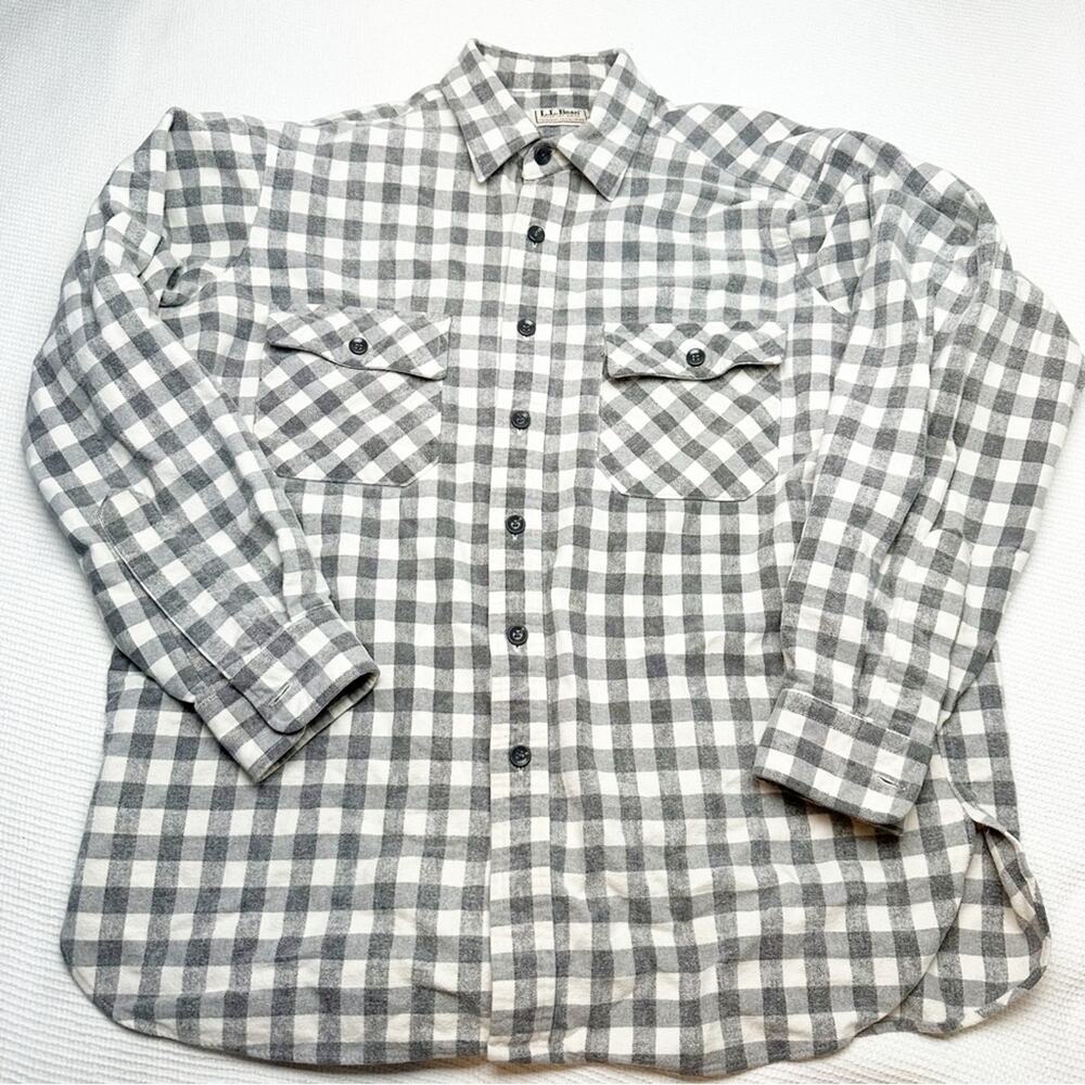 Vtg Freeport Maine L.L. Bean Chamois Cloth Shirt Mens Size 16 neck